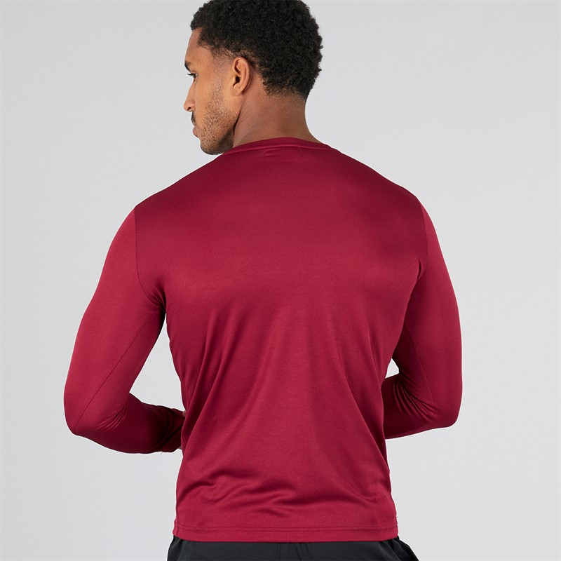 Kappa Mens Bolos Long Sleeve Training Top Pomegranate