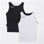 Kappa Boys Alble Reversible Sleeveless Training Top Black/White