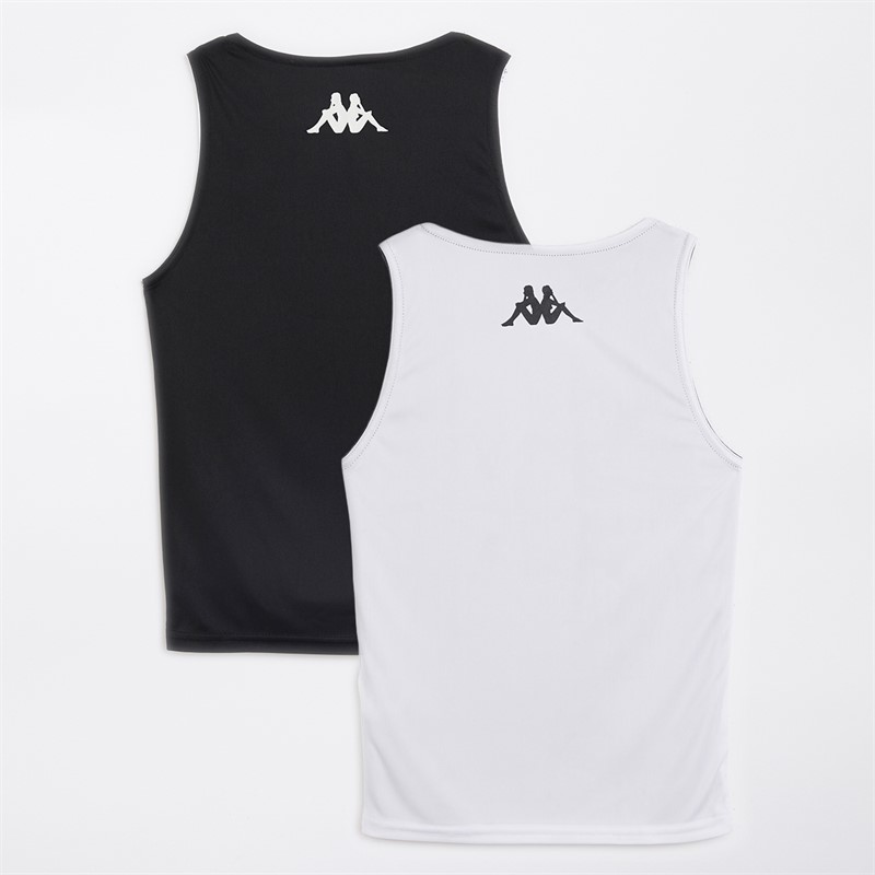 Kappa Boys Alble Reversible Sleeveless Training Top Black/White