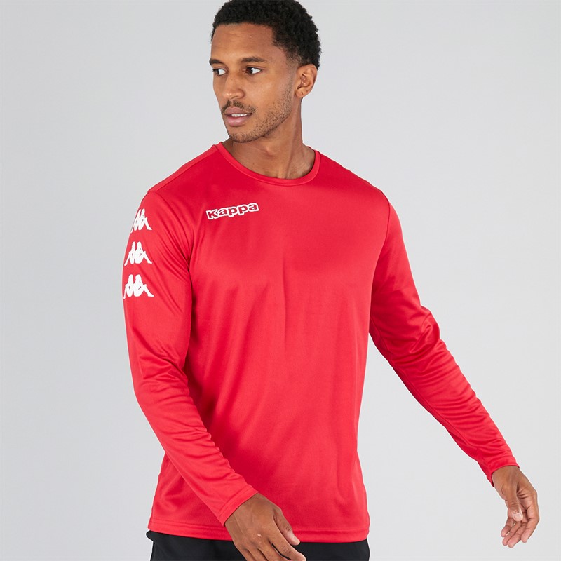 Kappa Mens Bolos Long Sleeve Training Top Red - Size XXL