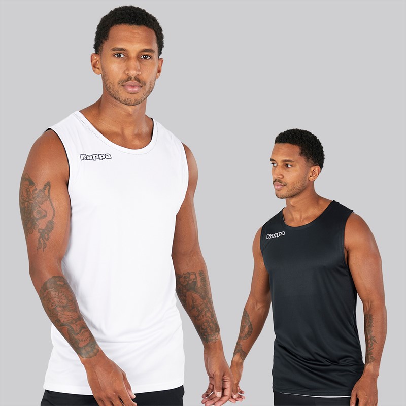 Kappa Mens Alble Reversible Sleeveless Training Top Black/White