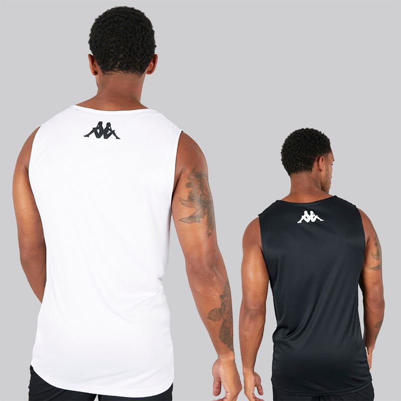 Kappa Mens Alble Reversible Sleeveless Training Top Black/White