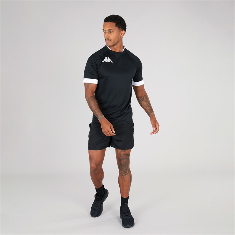 Kappa Mens Ampion Rugby Training/Match Jersey Black/White