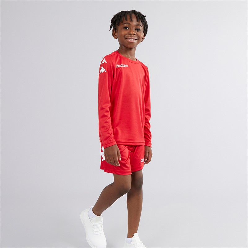 Kappa Boys Bolos Long Sleeve Training Top Red