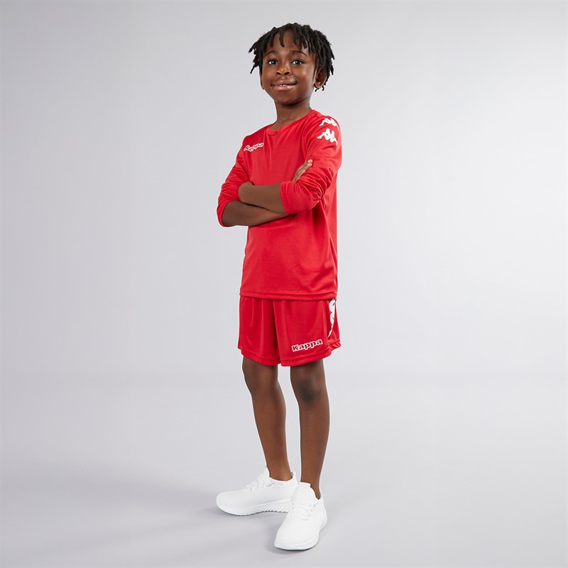 Kappa Boys Bolos Long Sleeve Training Top Red