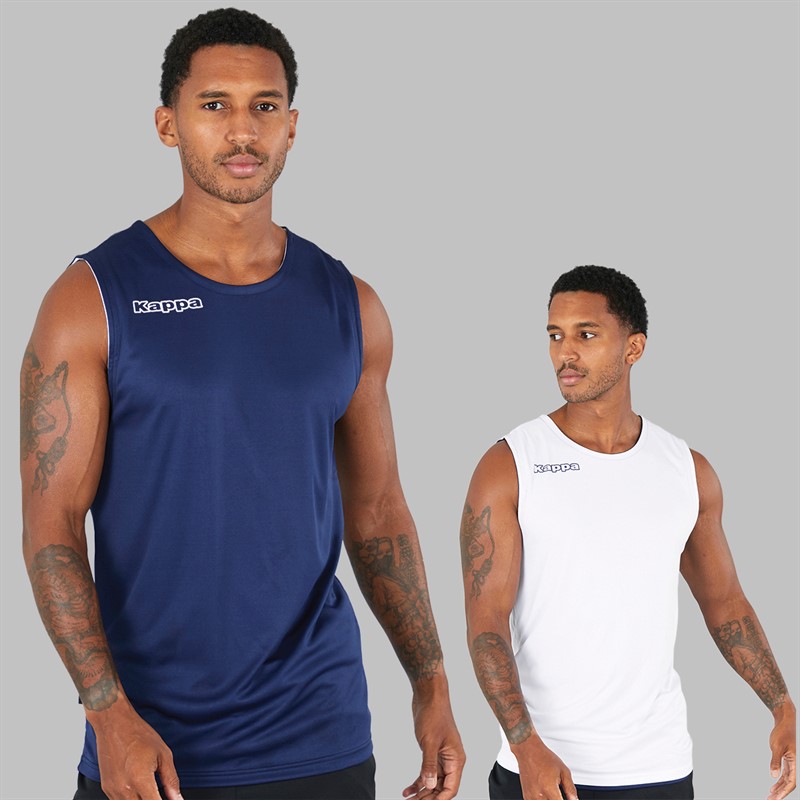 Kappa Mens Alble Reversible Sleeveless Training Top Navy/White