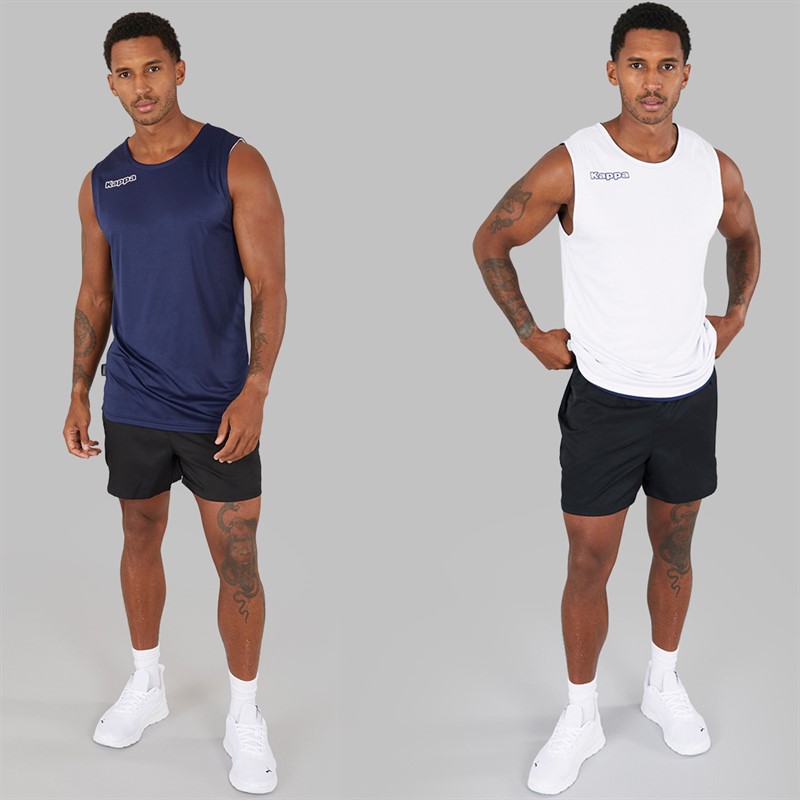Kappa Mens Alble Reversible Sleeveless Training Top Navy/White