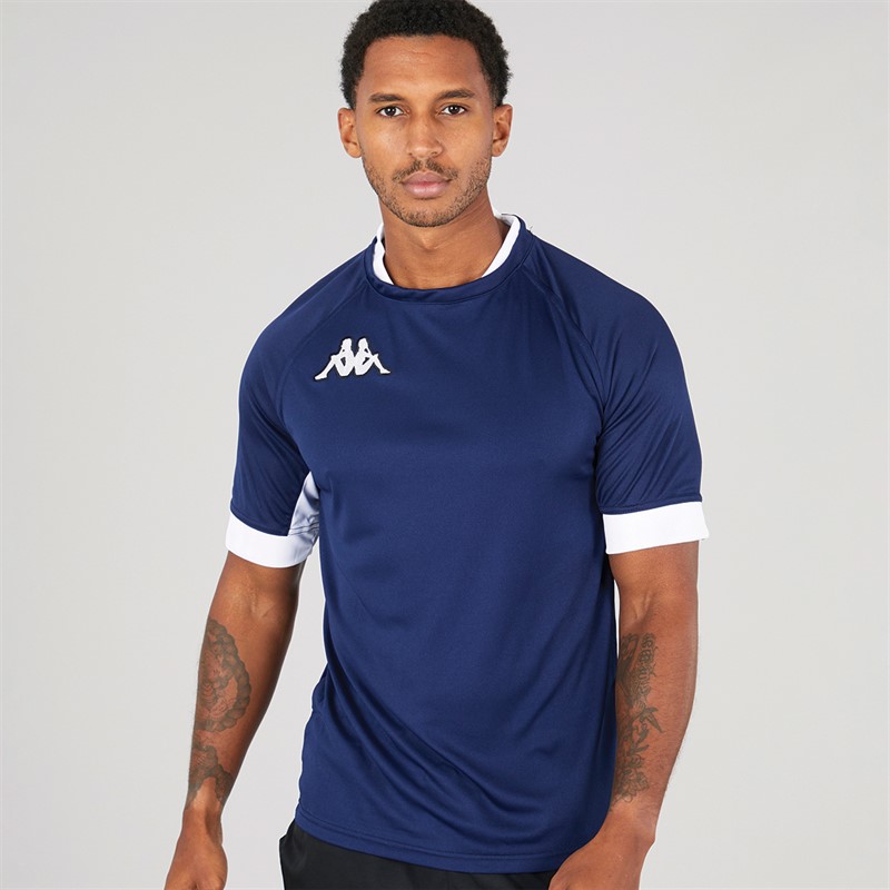 Kappa Mens Ampion Rugby Training/Match Jersey Navy/White