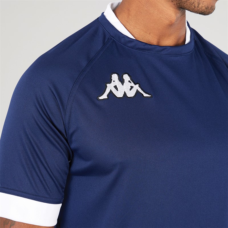 Kappa Mens Ampion Rugby Training/Match Jersey Navy/White
