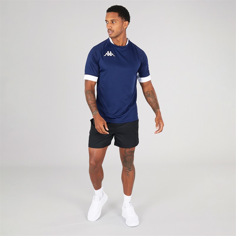 Kappa Mens Ampion Rugby Training/Match Jersey Navy/White