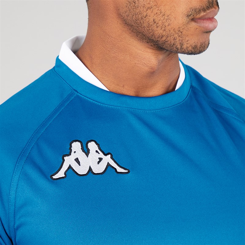 Kappa Mens Ampion Rugby Training/Match Jersey Royal Blue/White