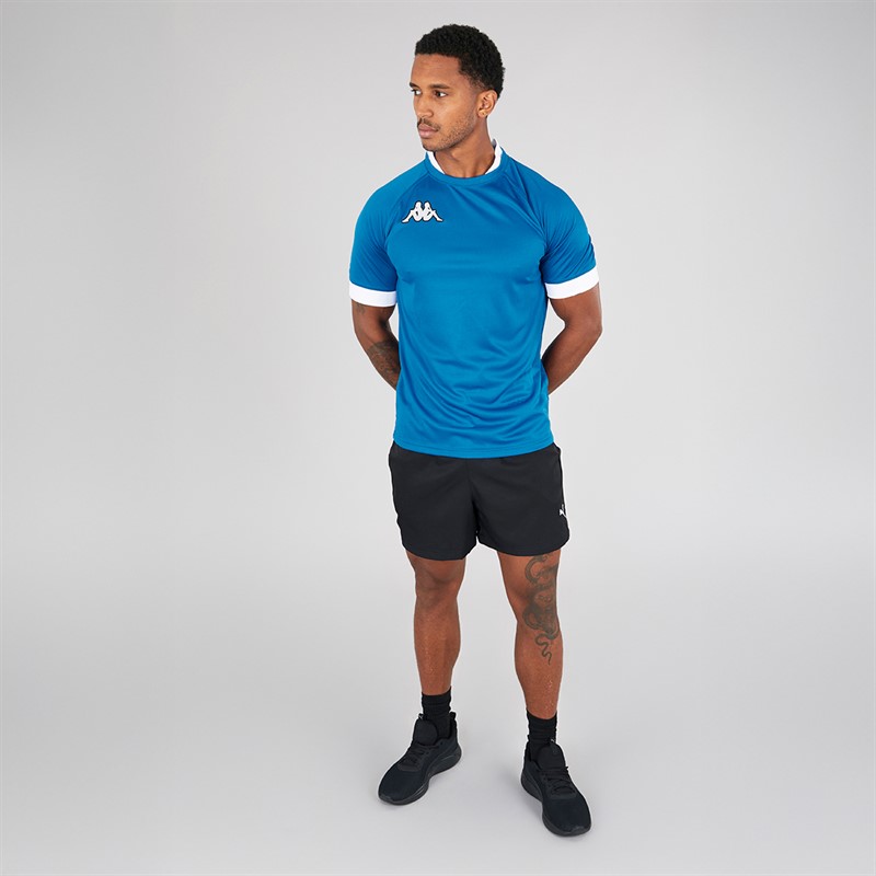 Kappa Mens Ampion Rugby Training/Match Jersey Royal Blue/White