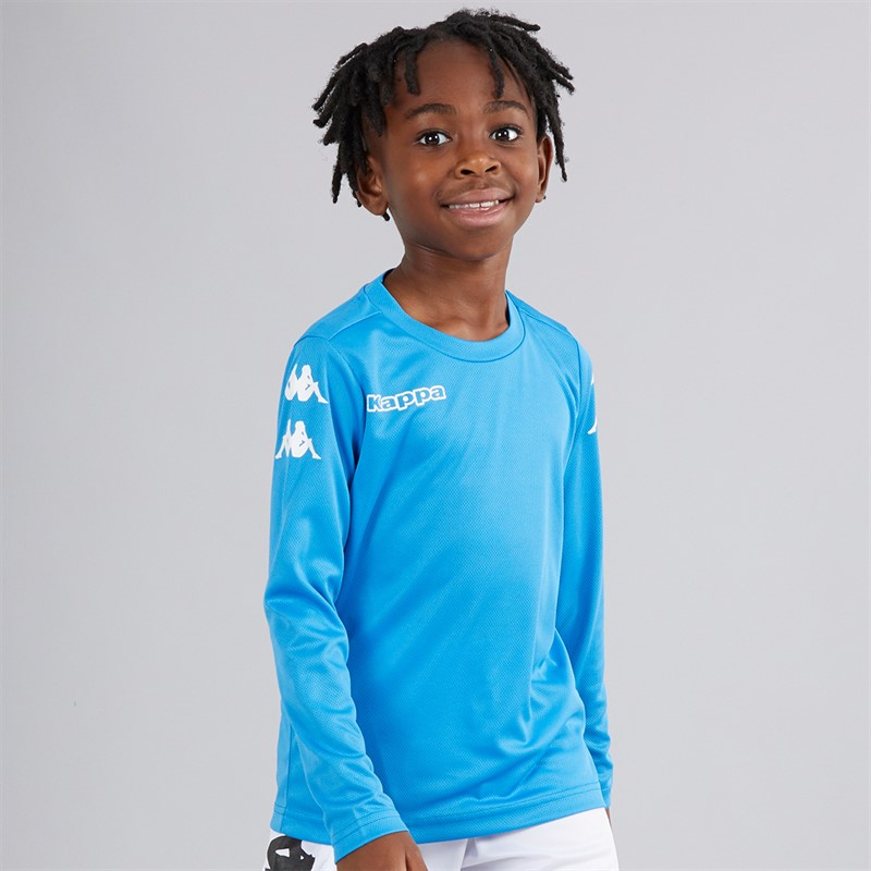 Kappa Boys Bolos Long Sleeve Training Top Light Blue - Size M