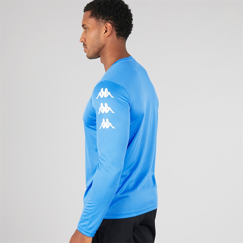 Kappa Mens Bolos Long Sleeve Training Top Light Blue