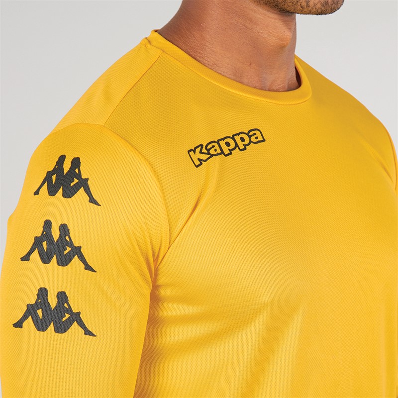 Kappa Mens Bolos Long Sleeve Training Top Yellow