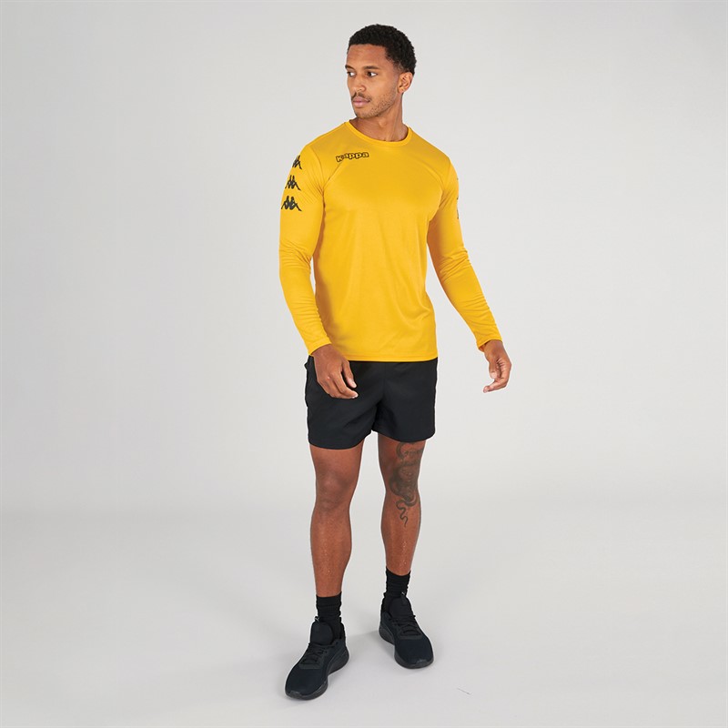 Kappa Mens Bolos Long Sleeve Training Top Yellow