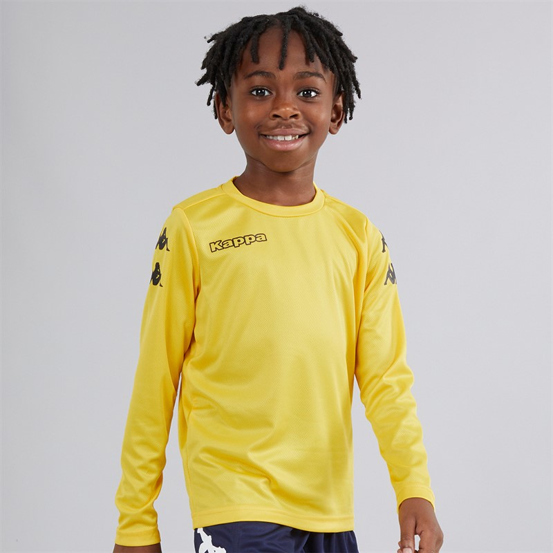 Kappa Boys Bolos Long Sleeve Training Top Yellow