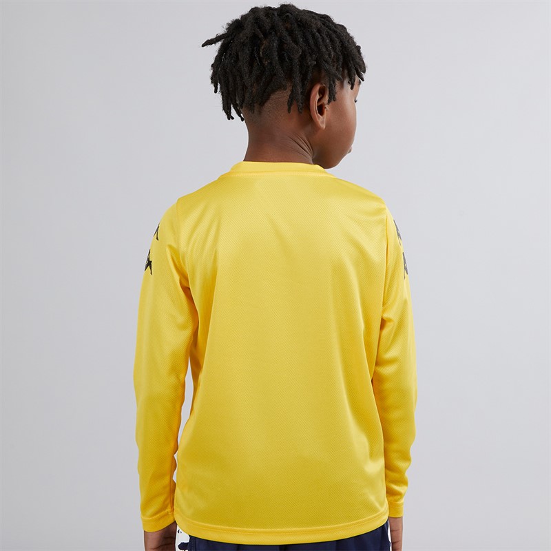 Kappa Boys Bolos Long Sleeve Training Top Yellow