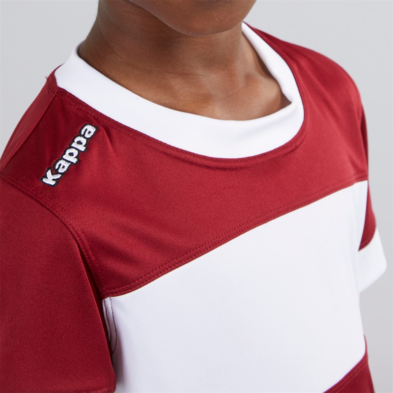 Kappa Boys Remilio 2 Training Jersey Pomegranate/White