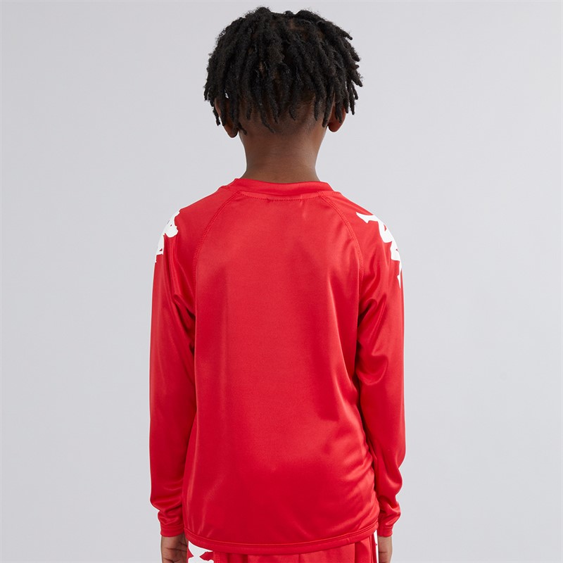 Kappa Boys Veneto 2 Long Sleeve Training Jersey Red
