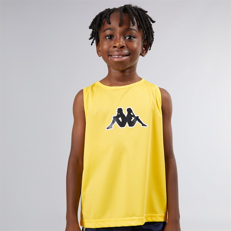Kappa Junior Boys Wreathe Training Bib Yellow - Size L