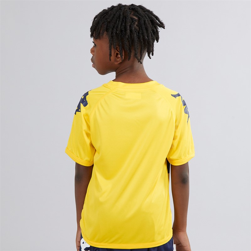 Kappa Boys Wanese Slim Fit Match Jersey Yellow Chrome