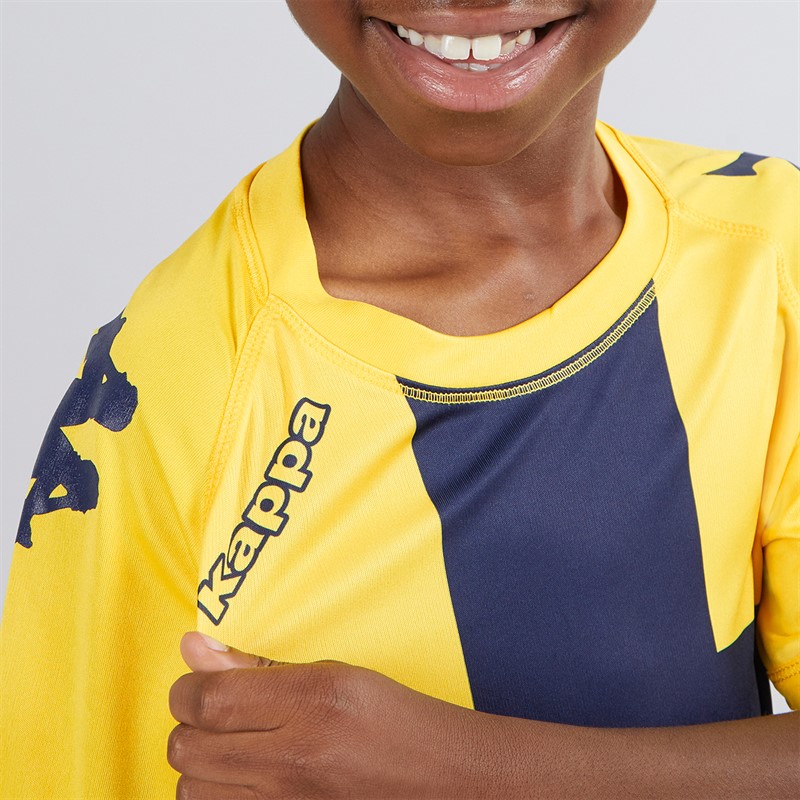 Kappa Boys Wanese Slim Fit Match Jersey Yellow Chrome