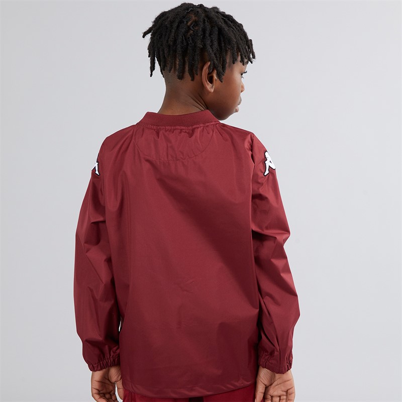 Kappa Boys Vhurston Windproof Water-Repellent Training Top Pomegranate