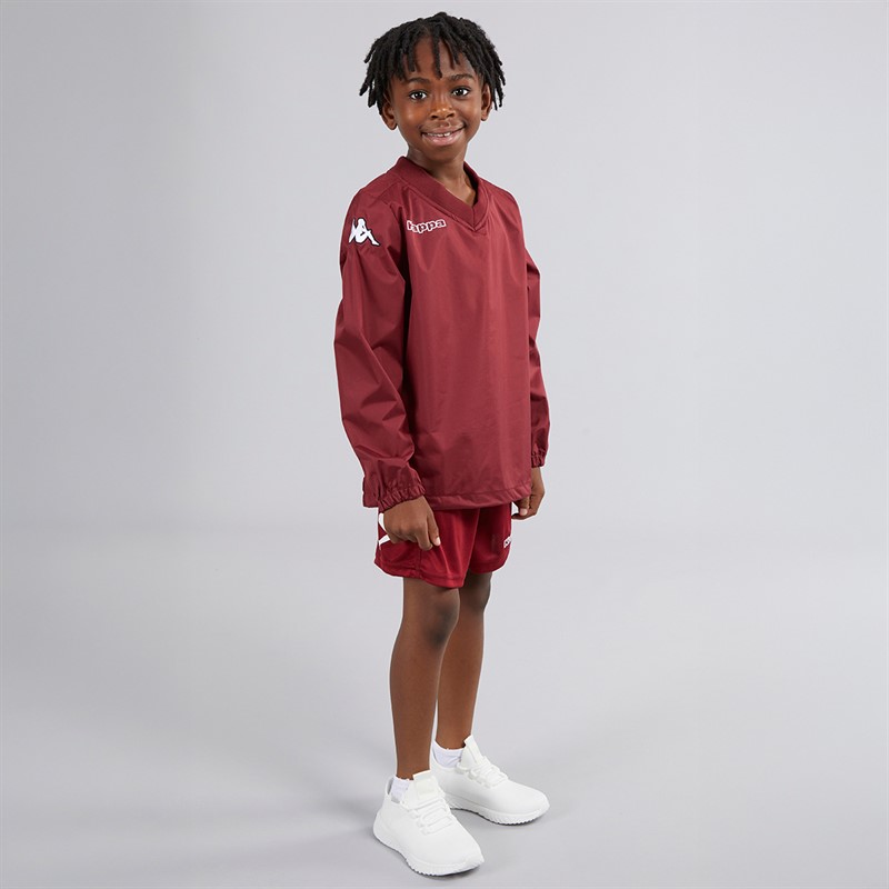 Kappa Boys Vhurston Windproof Water-Repellent Training Top Pomegranate