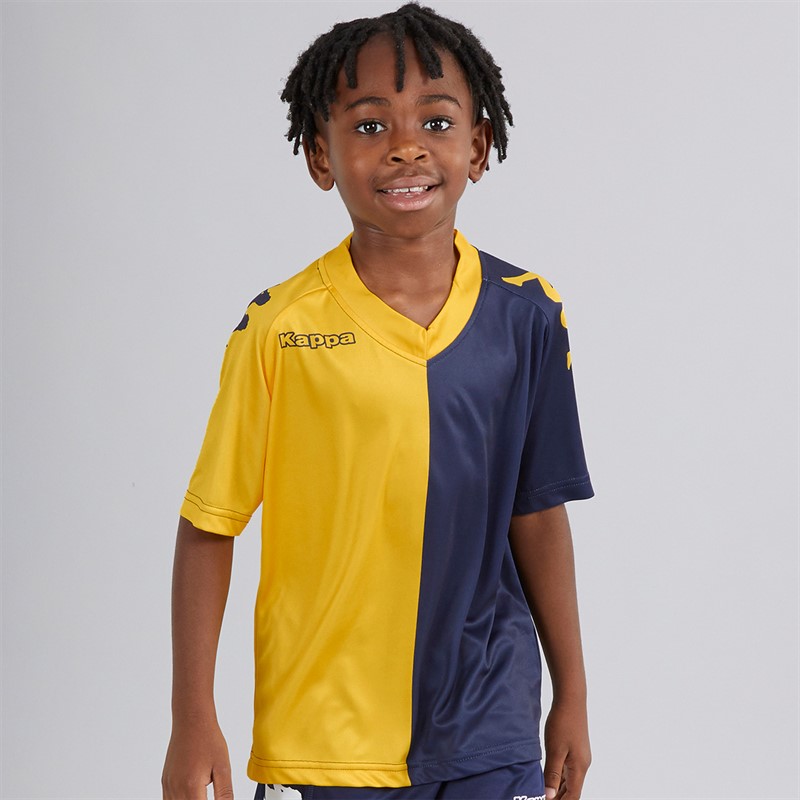 Kappa Boys Wagliar Slim Fit Match Jersey Yellow/Chrome