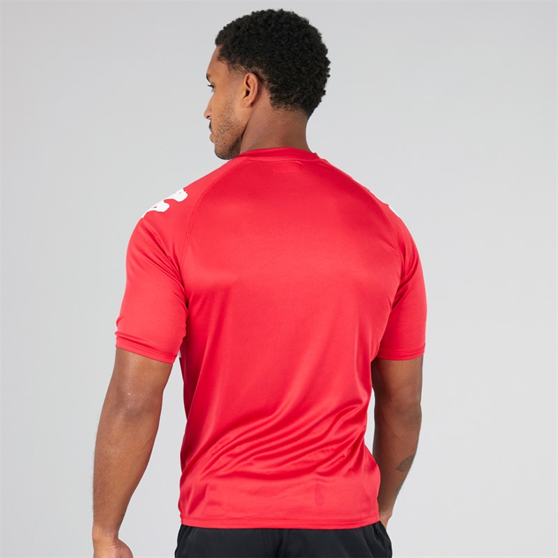 Kappa Mens Wanese Slim Fit Match Jersey Dark Red/White