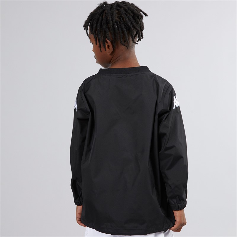 Kappa Boys Vhurston Windproof Water-Repellent Training Top Black