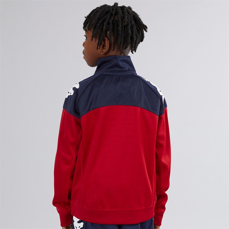 Kappa Boys Vuino 1/2 Zip Training Top Pomegranate/Navy