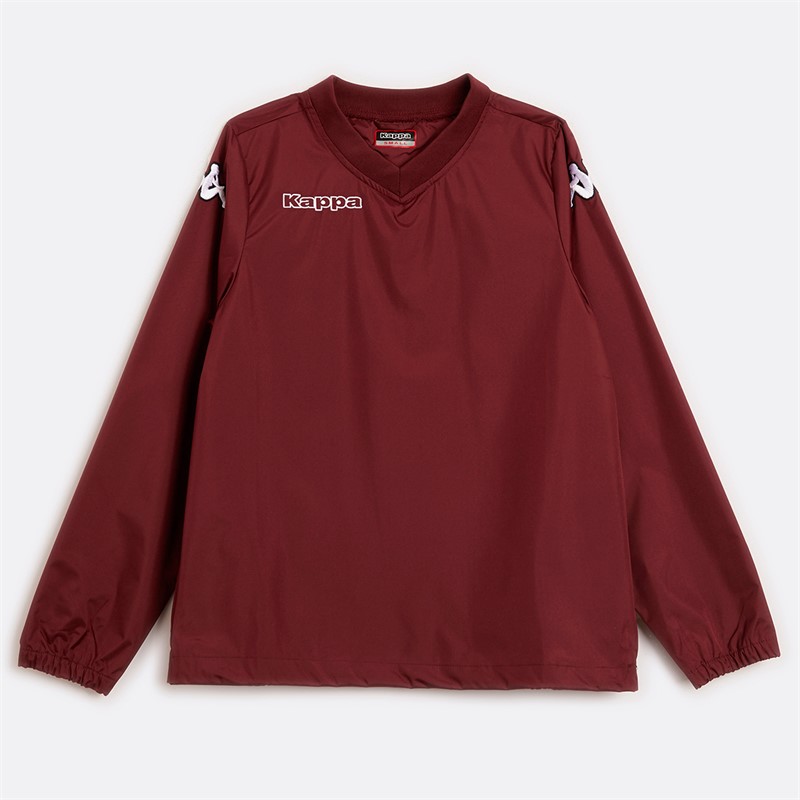 Kappa Mens Vhurston Windproof Water-Repellent Training Top Pomegranate