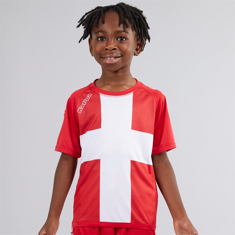 Kappa Boys Wanese Slim Fit Match Jersey Red