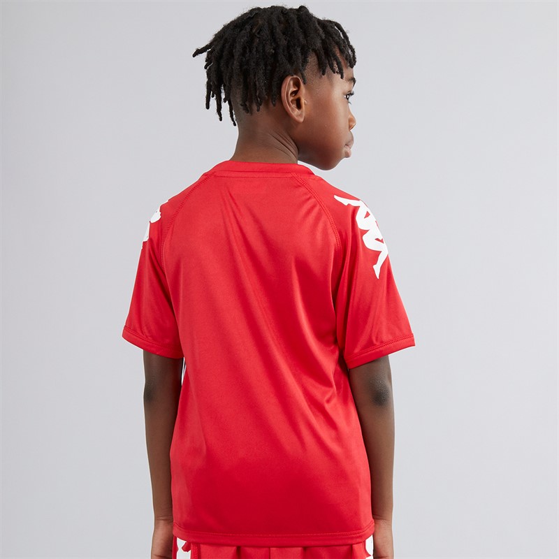 Kappa Boys Wanese Slim Fit Match Jersey Red