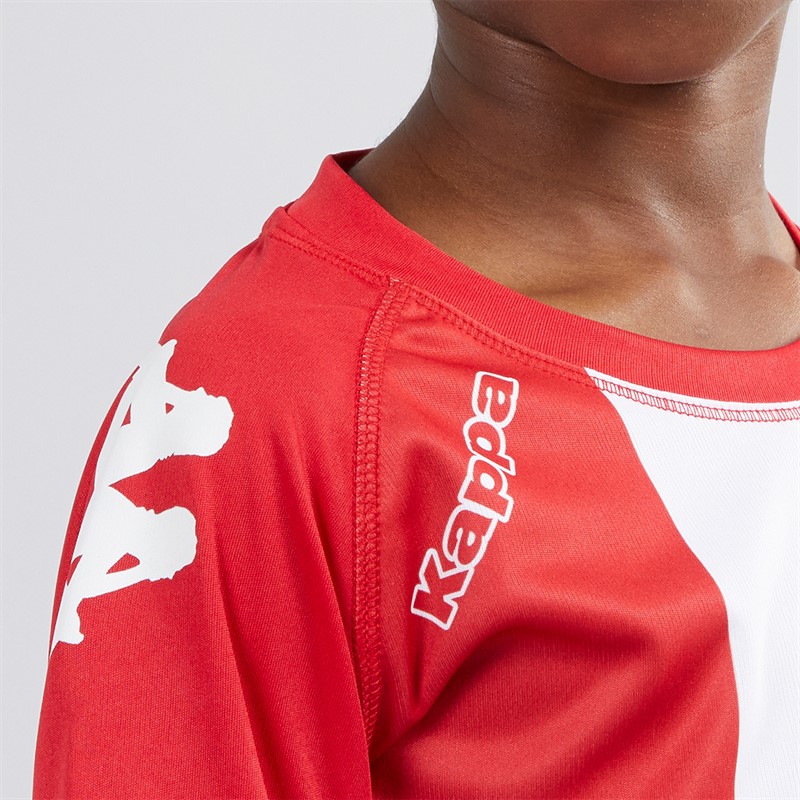 Kappa Boys Wanese Slim Fit Match Jersey Red