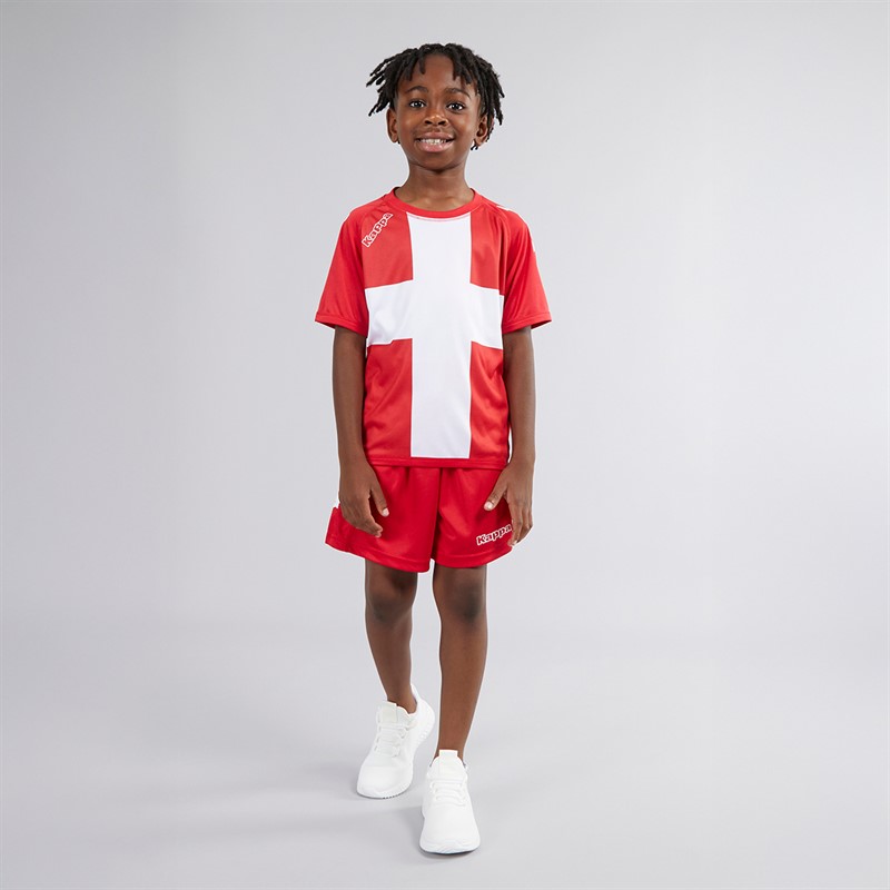 Kappa Boys Wanese Slim Fit Match Jersey Red