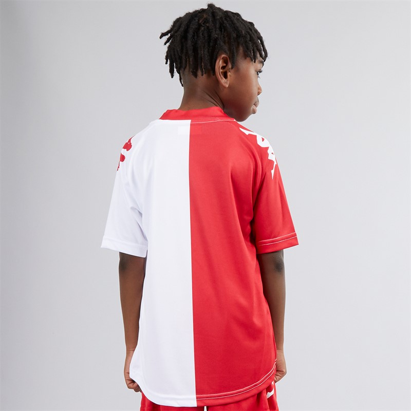 Kappa Boys Wagliar Slim Fit Match Jersey Dark Red/White