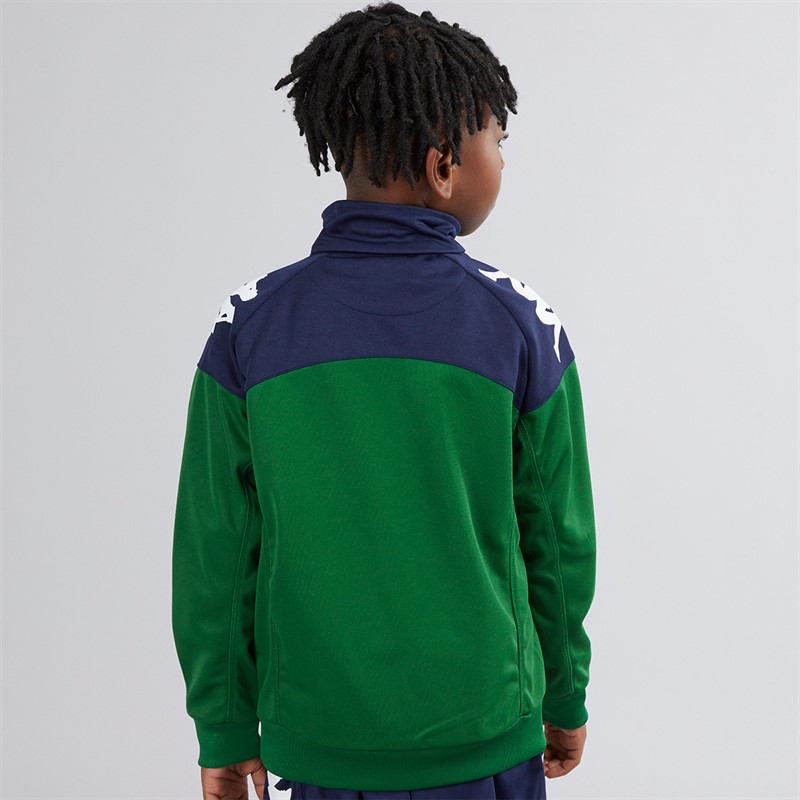 Kappa Junior Boys Vuino 1/2 Zip Training Top Green/Navy