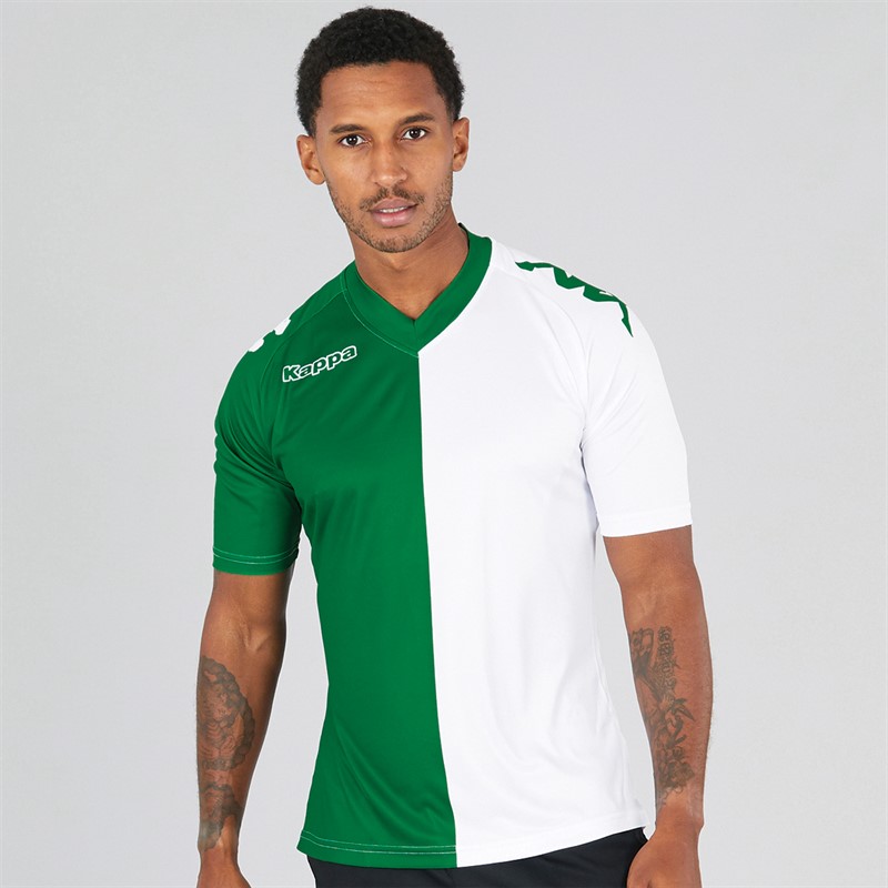 Kappa Mens Wagliar Slim Fit Match Jersey Green Oasis/White - Size XXL