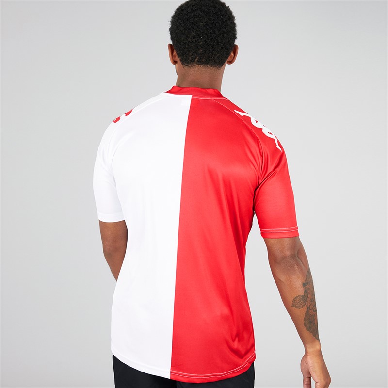 Kappa Mens Wagliar Slim Fit Match Jersey Dark Red/White