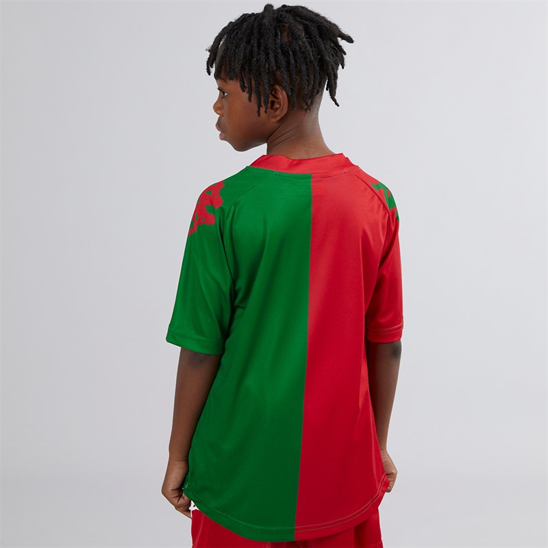 Kappa Boys Wagliar Slim Fit Match Jersey Red/Green Oasis