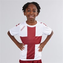 Kappa Boys Wanese Slim Fit Match Jersey White/Pomegranate