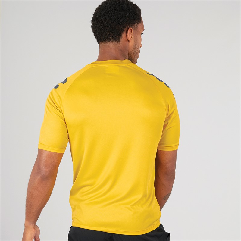 Kappa Mens Wanese Slim Fit Match Jersey Yellow Chrome