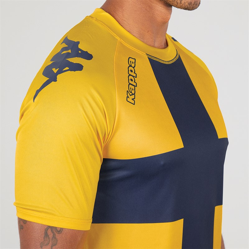 Kappa Mens Wanese Slim Fit Match Jersey Yellow Chrome