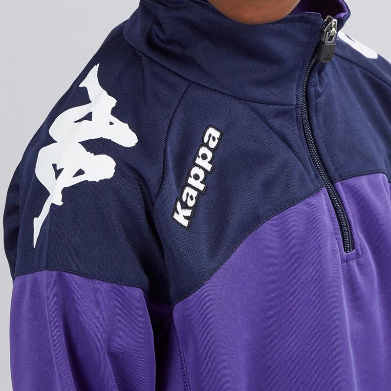 Kappa Junior Boys Vuino 1/2 Zip Training Top Violet/Navy