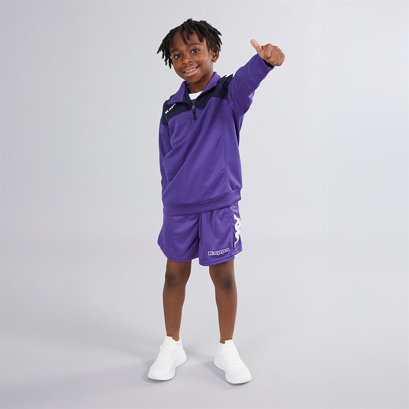 Kappa Junior Boys Vuino 1/2 Zip Training Top Violet/Navy