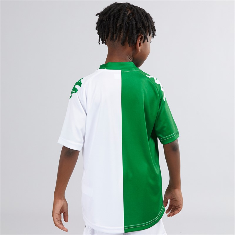 Kappa Boys Wagliar Slim Fit Match Jersey Green Oasis/White