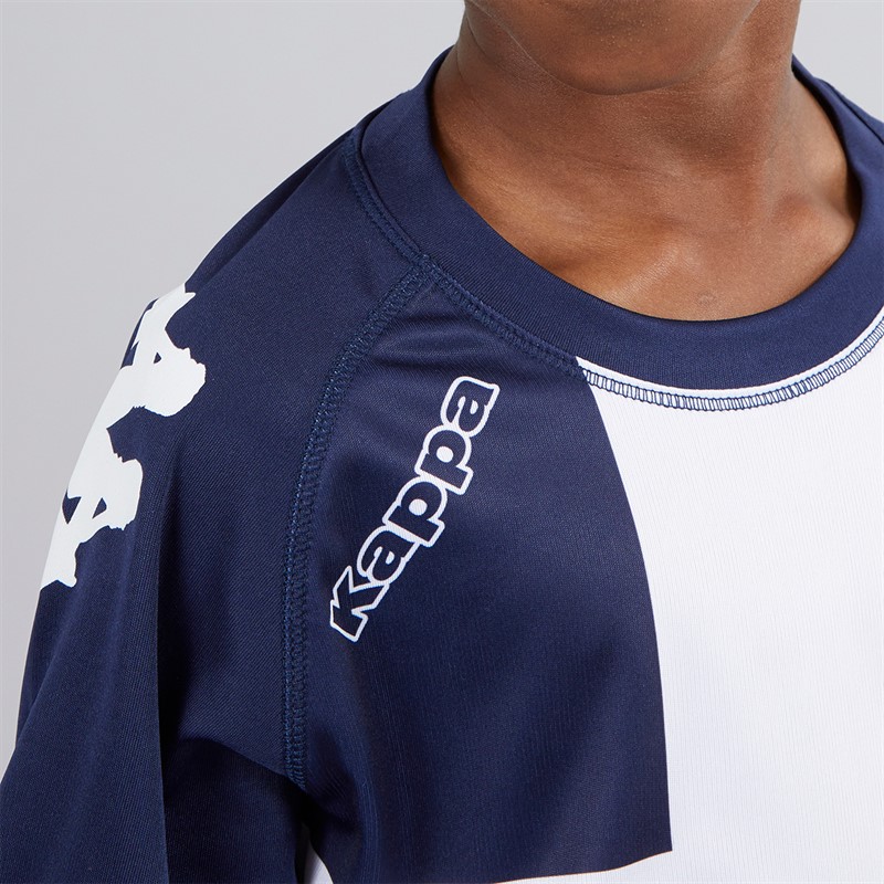 Kappa Boys Wanese Slim Fit Match Jersey Navy/White